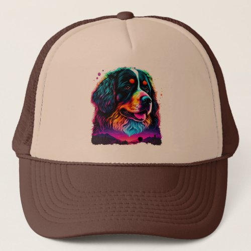 Bright and Beautiful Bernese Mountain Dog Trucker Hat