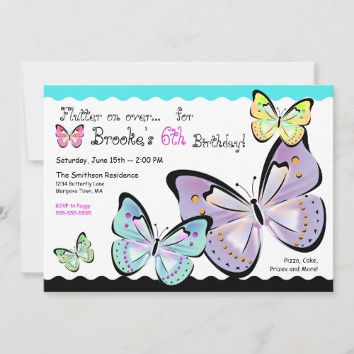 Bright and Beautiful Butterfly Invitation