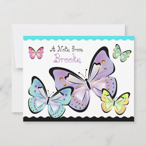 Bright and Beautiful Butterfly Note Card