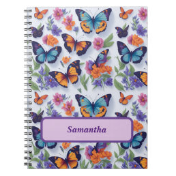 Bright and Beautiful Fluttering Wings Butterfly Notebook