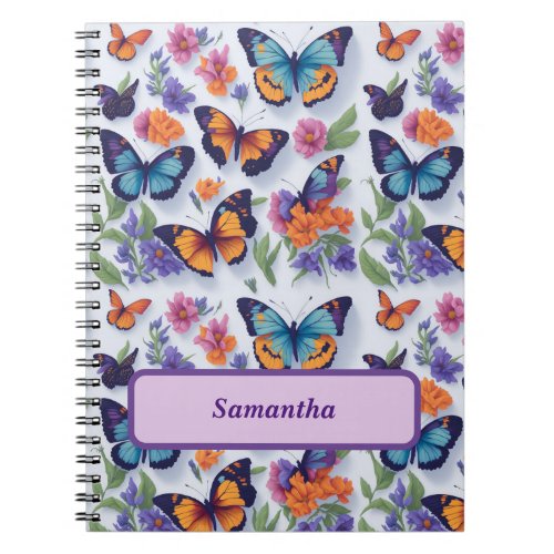 Bright and Beautiful Fluttering Wings Butterfly Notebook