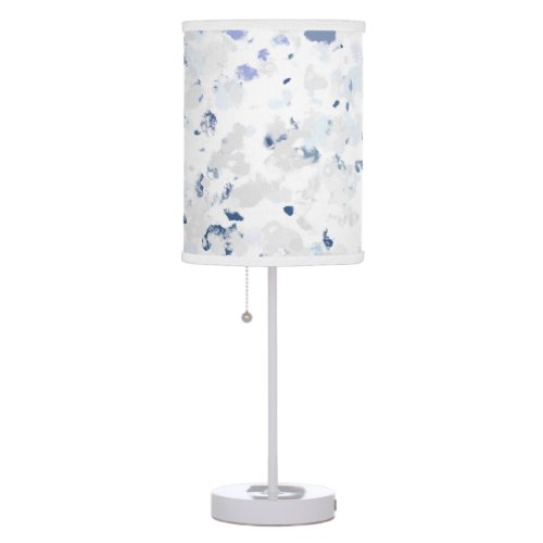Bright and Blue and Gray Splatter Table Lamp