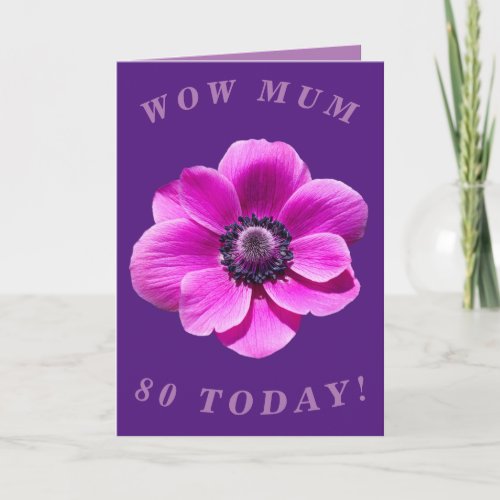 Bright and Bold 80th Birthday Card for Mum