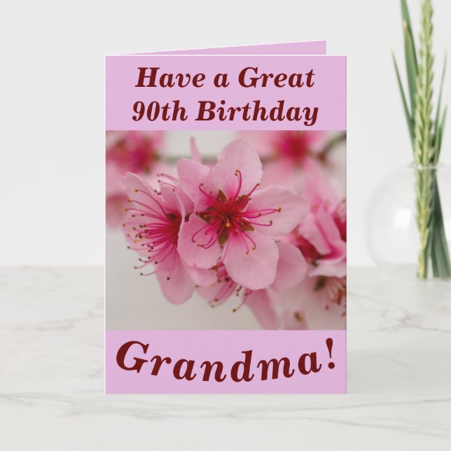 Bright and Bold 90th Birthday Card for Grandma (Front)
