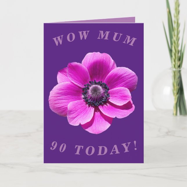 Bright and Bold 90th Birthday Card for Mum (Front)