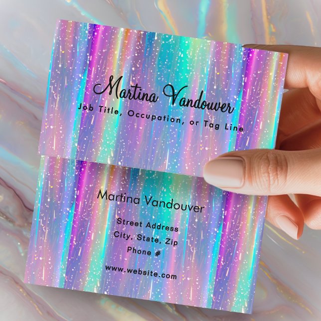Bright and Bold Colorful Rainbow Business Card (Bright and Bold Colorful Rainbow Business Card)