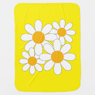 Bright and Bold Daisy Baby Blanket