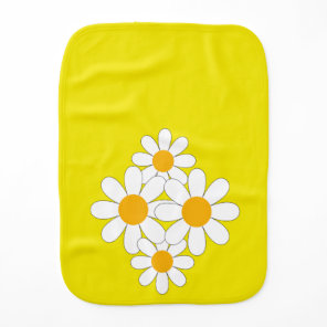 Bright and Bold Daisy Baby Burp Cloth