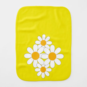 Bright and Bold Daisy Baby Burp Cloth