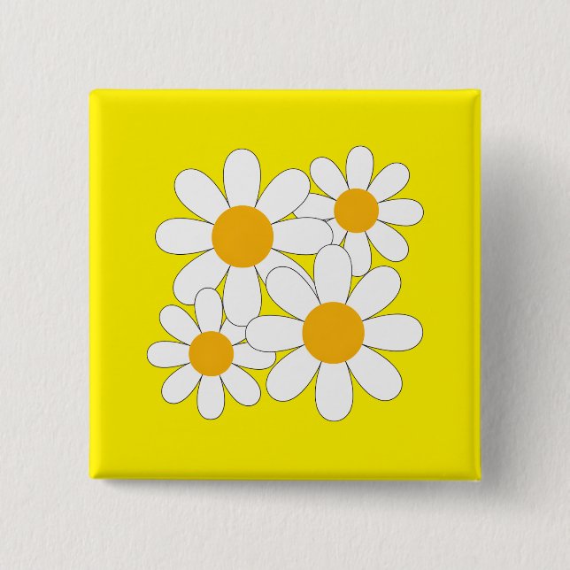Bright and Bold Daisy Button (Front)