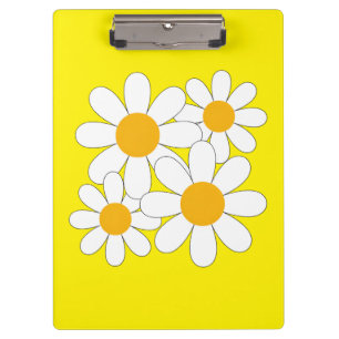 Bright and Bold Daisy Clipboard