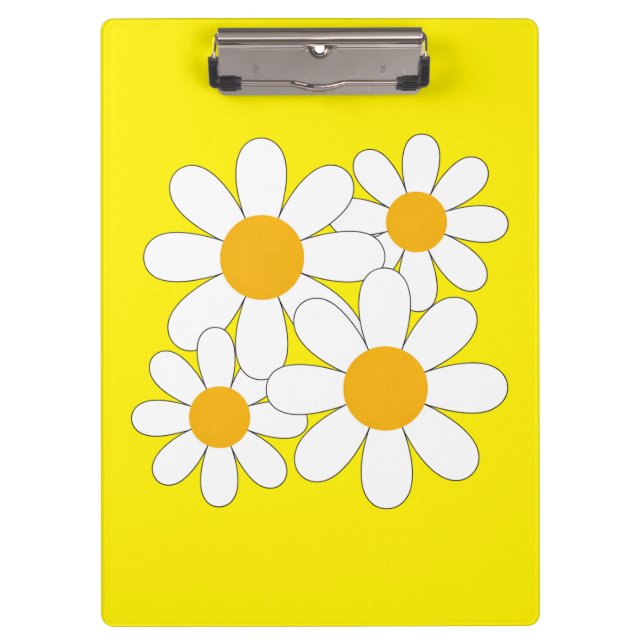 Bright and Bold Daisy Clipboard (Front)