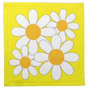 Bright and Bold Daisy Cloth Napkin