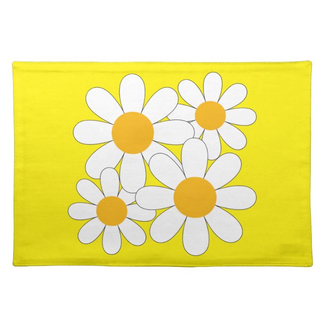 Bright and Bold Daisy Cloth Placemat (Front)