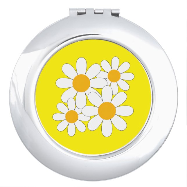 Bright and Bold Daisy Compact Mirror (Front)