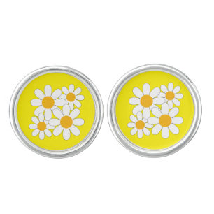 Bright and Bold Daisy Cufflinks