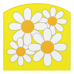 Bright and Bold Daisy Door Sign