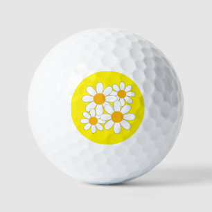 Bright and Bold Daisy Golf Balls
