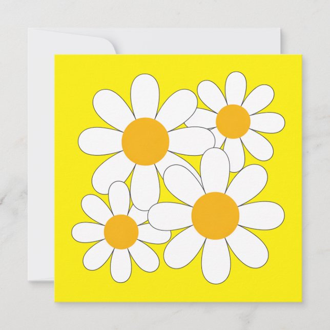 Bright and Bold Daisy Invitation (Front)