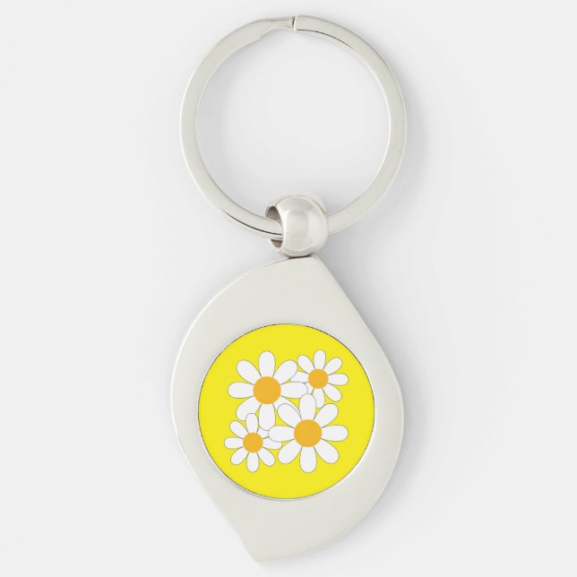 Bright and Bold Daisy Keychain (Front)