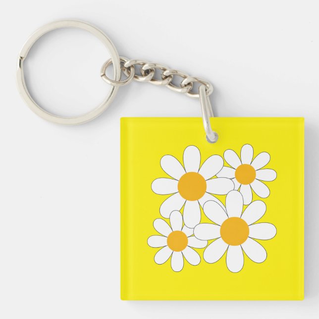Bright and Bold Daisy Keychain (Front)