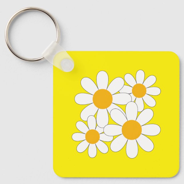 Bright and Bold Daisy Keychain (Front)