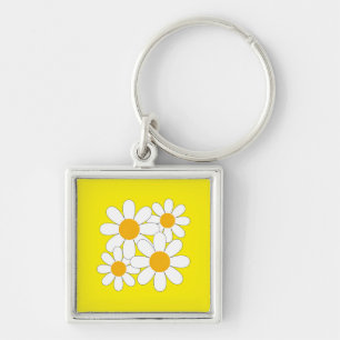 Bright and Bold Daisy Keychain
