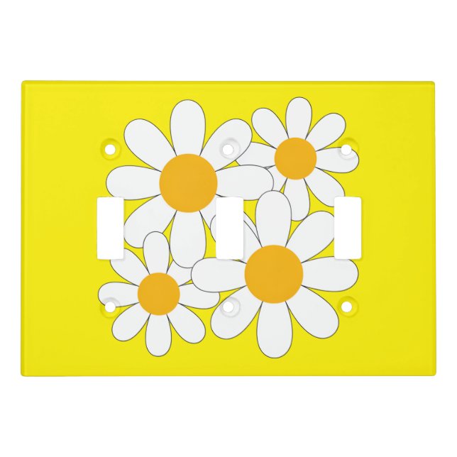 Bright and Bold Daisy Light Switch Cover (Front)