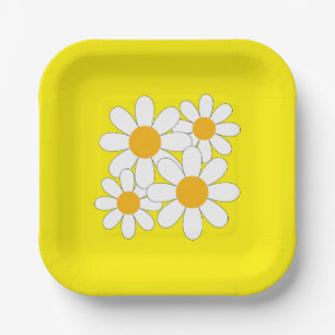 Bright and Bold Daisy Paper Plates