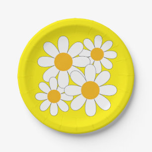 Bright and Bold Daisy Paper Plates
