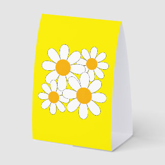 Bright and Bold Daisy Paper Table Tent