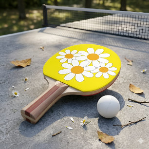 Bright and Bold Daisy Ping Pong Paddle