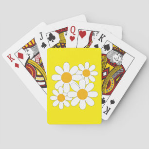 Bright and Bold Daisy Poker Cards