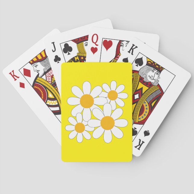 Bright and Bold Daisy Poker Cards (Back)