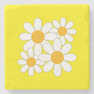 Bright and Bold Daisy Stone Coaster