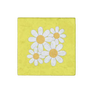 Bright and Bold Daisy Stone Magnet