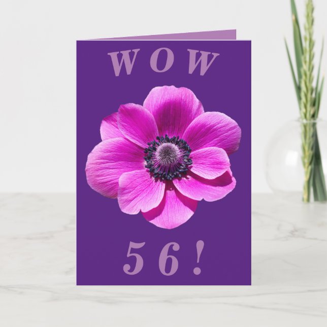 Bright and Bold Floral 56th Birthday Card (Front)