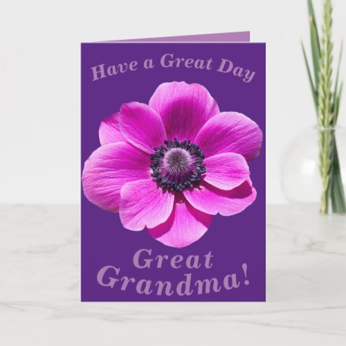 Bright and Bold Floral Birthday Card Great Grandma