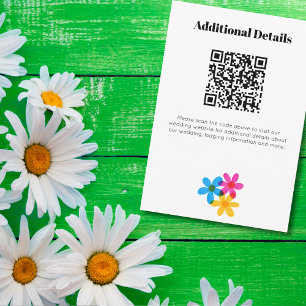 Bright and Bold Hippie Flowers Spring Wedding Invitation