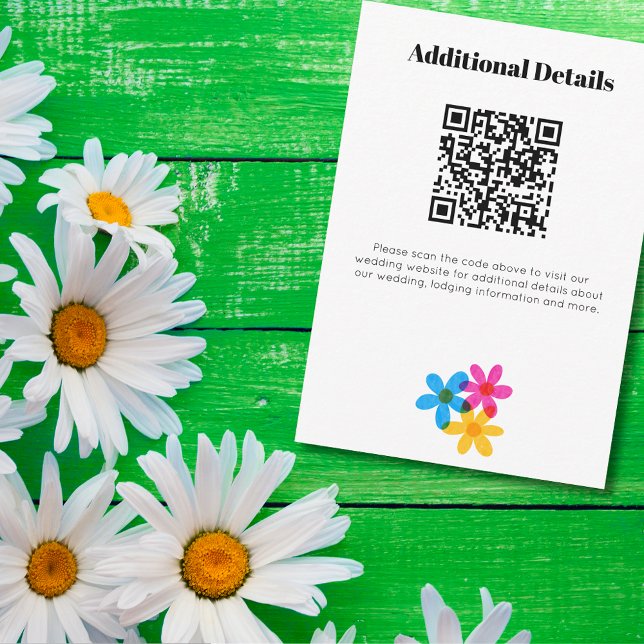 Bright and Bold Hippie Flowers Spring Wedding Invitation (Creator Uploaded)