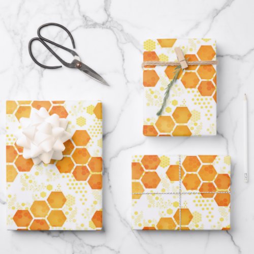 Bright and Bold Honeycomb Wrapping Paper Sheets