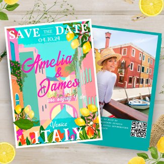 Bright and bold painted Italy Destination Wedding