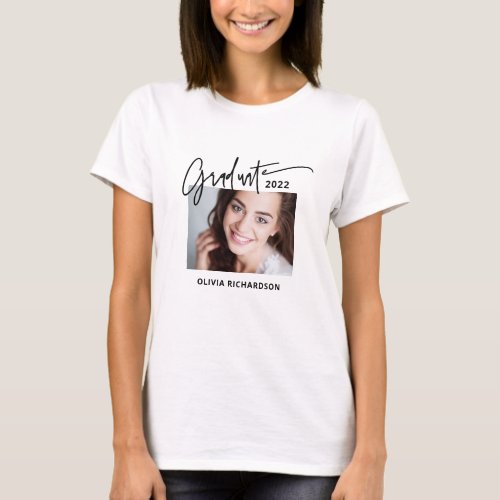 Bright and Bold  Photo Class of 2022 Graduate T_Shirt