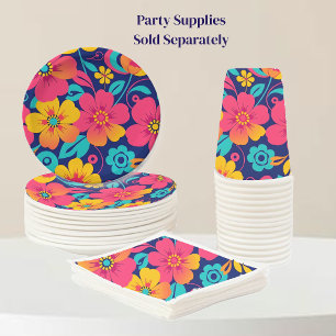 Bright and Bold Retro Flowers-Dopamine Style Napkins