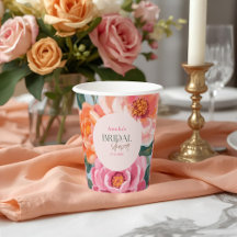 bright and bold vibrant floral bridal shower