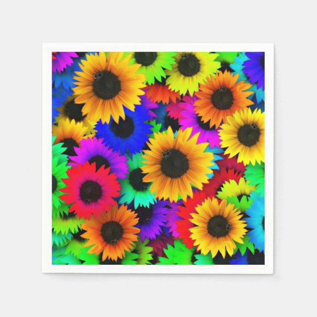 Bright and Cheerful Sunflowers Napkins (Front)