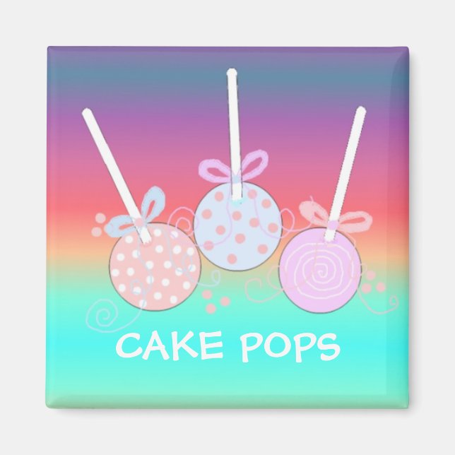 Bright and Cheery Cake Pops Magnet (Front)