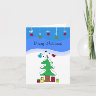 Bright and Cheery Christmas Greeting Holiday Card