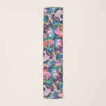 Bright and Colorful Abstract Marbling Long Thin Scarf<br><div class="desc">digital painting by becky nimoy 2019</div>