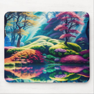 Bright and Colorful Alien Forests of Lumina Terra Mouse Pad